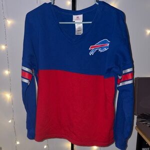 NFL Blue and Red Long Sleeve Kids Tee